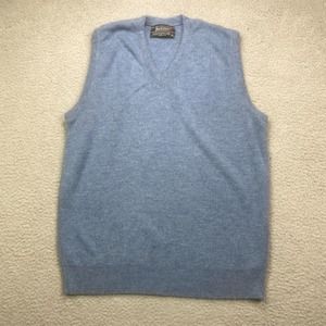 VTG Jantzen Sweater Vest Mens XL Blue V-Neck Grandpa Preppy USA‎